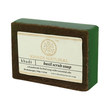 Khadi Naturals Ayurvedic Basil Scrub Soap