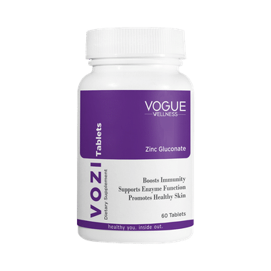 Vogue Wellness Vozi With Zinc Gluconate For Immunity, Enzyme Function & Healthy Skin | Tablet