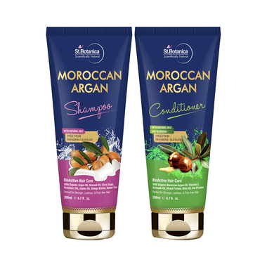 St.Botanica Combo Pack of Moroccan Argan Shampoo & Moroccan Argan Conditioner (200ml Each)