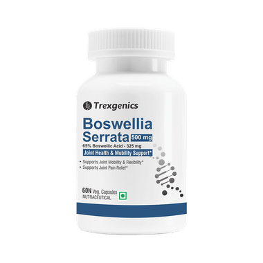 Trexgenics Boswellia Serrata 65% Boswellic Acid 500mg Veg Capsule