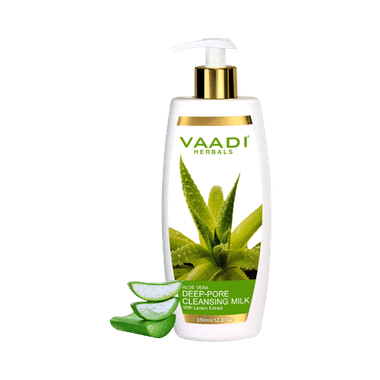 Vaadi Herbals Aloe Vera Deep Pore Cleansing Milk With Lemon Extract