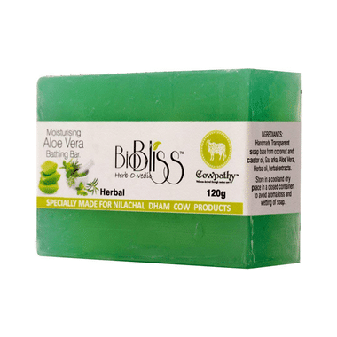 Cowpathy Bibliss Distilled Cow Urine Based Aloe Vera Soap Herbal