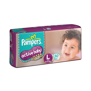 Pampers Active Baby With Comfortable Fit | Size Diaper Large