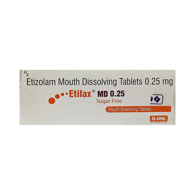 Etilax MD 0.25 Tablet Sugar Free