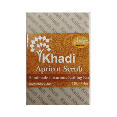 Khadi India Apricot Scrub Handmade Luxurious Bathing Bar