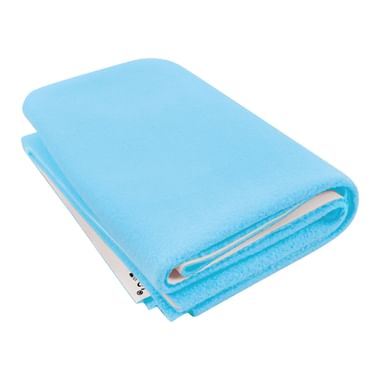 Polka Tots Waterproof & Reusable Dry Mat Bed Protector For New Born Baby Sheet Medium Sky Blue
