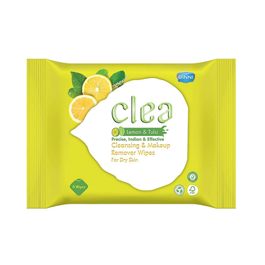 Ginni Clea Cleansing & Make-Up Remover Wipes Lemon & Tulsi