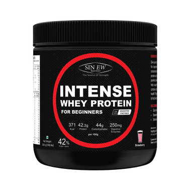Sinew Nutrition Intense Whey Protein For Beginners With Digestive Enzymes Strawberry