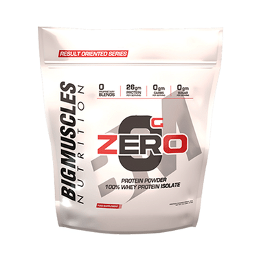 Big  Muscles Zero Protein Powder 100% Whey Isolate Cafe Latte