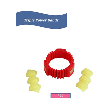 Safe-O-Kid Triple Power Anti-Mosquito Band With 6 Refills And Free 6 Anti Mosquito Patches / Stickers Red