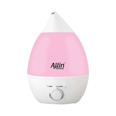 Allin Exporters Cool Mist Ultrasonic Humidifier (2.4Ltr Tank) Pink