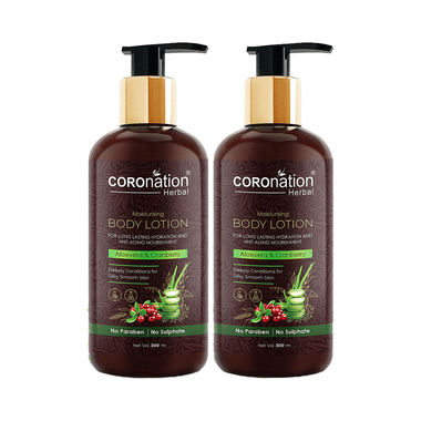 Coronation Herbal Aloevera And Cranberry Moisturising Body Lotion (300ml Each)
