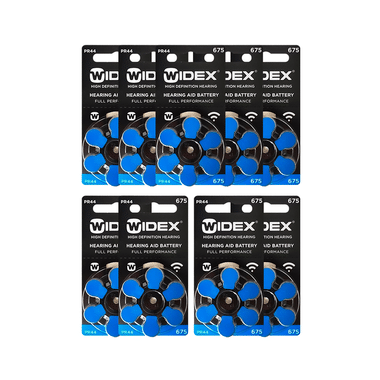 Widex Size 675 PR44 Hearing Aid Battery (6 Each)