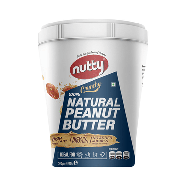 Nutty 100% Natural Peanut with Protein | No Added Sugar | Butter Crunchy