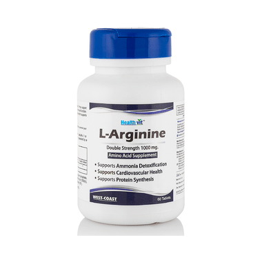 HealthVit L- Arginine Double Strength 1000mg Tablet