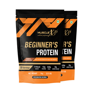 MuscleXP Beginner's Protein (1kg Each) Double Chocolate