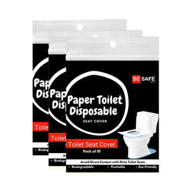 Be Safe Forever Disposable Paper Toilet Seat Cover (10 Each) Black