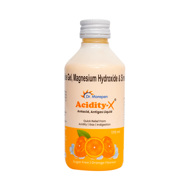 Dr. Morepen Acidity-X Liquid Sugar Free Orange