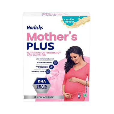 Horlicks Mother's Plus Nutrition For Pregnancy & Lactation | Flavour Powder Vanilla
