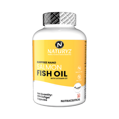 Naturyz Burpfree Nano Salmon Fish Oil With Vitamin D3 Softgel Capsule