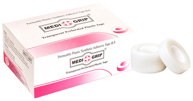 Medigrip Transparent Perforated Plastic Tape 2.5cm x 9.1m
