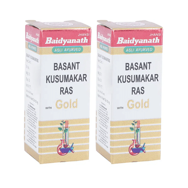 Baidyanath Basant Kusumakar Ras with Gold Tablet (50 Each)