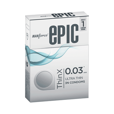 Manforce Epic ThinX |  0.03mm Ultra Thin Condoms For High Sensitivity Ultra Thin