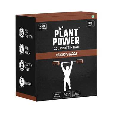 Plant Power 20gm Protein Bar (72gm Each) Mocha Fudge