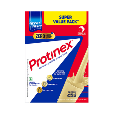 Protinex High Quality Protein | Nutritional Drink for Immunity & Strength Zero Added Sugar Creamy Vanilla Powder
