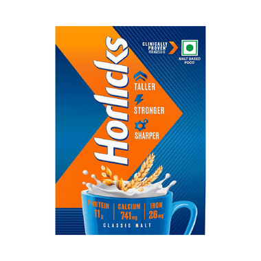 Horlicks Drink Powder With Zinc, Vitamin C & D | Nutrition Care | Flavour Classic Malt