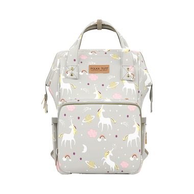 Polka Tots Waterproof Diaper Bag For Travel, Mothers Grey Waterproof