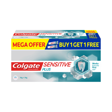 Colgate Sensitive Plus Toothpaste (70gm Each) Mega Offer Buy 1 Get 1 Free