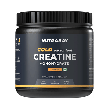 Nutrabay Gold Micronized Creatine Monohydrate Powder Orange