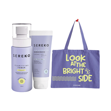 Sereko Clarifying Vitamin C Toner And Sunscreen Creme Gel Gift Set