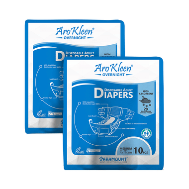 Arokleen Overnight Disposable Adult Diaper (10 Each) Medium