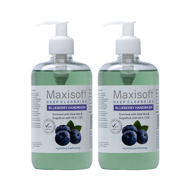 Maxisoft Deep Cleansing Blueberry Handwash (500ml Each)