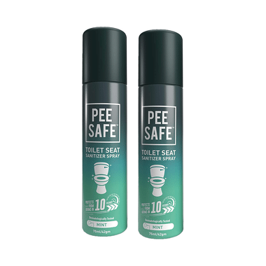 Pee Safe Toilet Seat Sanitizer Spray (75ml Each) Mint