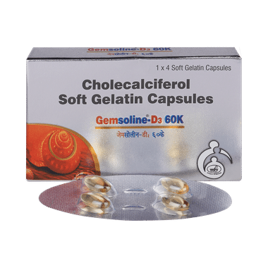 Gemsoline-D3 60K Capsule For Bone And Immune Health