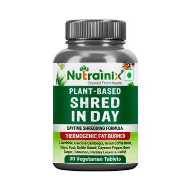 Nutrainix Plant-Based Shred In Day Thermogenic Fat Burner Vegetarian Tablet