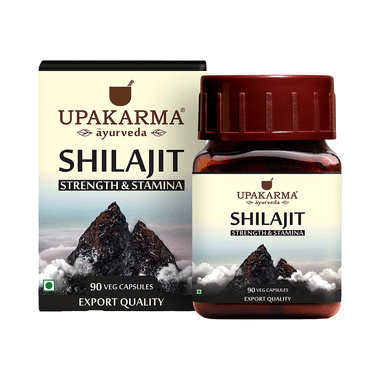 Upakarma Ayurveda Shilajit 300mg Veg Capsule