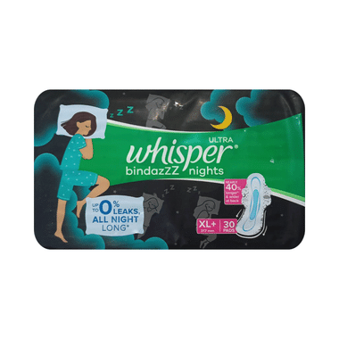 Whisper Bindazzz Nights Pads | Size XL+