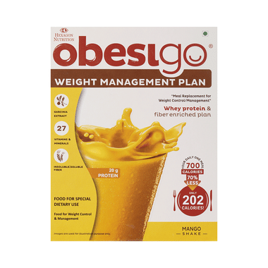Obesigo Whey Protein | With Garcinia, Vitamins & Minerals For Weight Management | Flavour Mango Shake Sachet