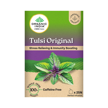 Organic India Original Tulsi Green Tea For Stress Relief & Immunity Boost | Caffeine Free