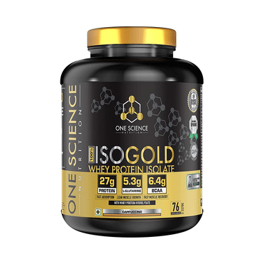 One Science Nutrition 100% Iso Gold Whey Protein Isolate Powder Cappuccino
