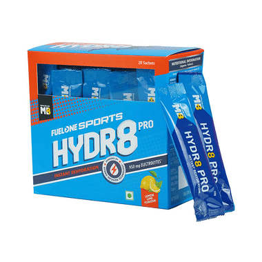 MuscleBlaze Fuel One Sports Hydr8 Pro Sachet (10gm Each) Lemon Lime