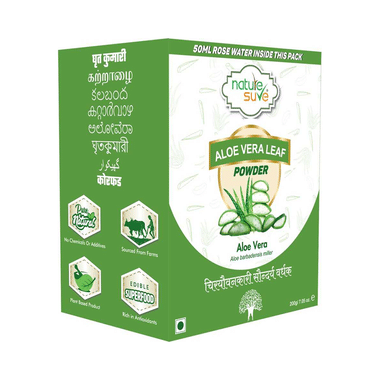 Nature Sure Aloe Vera Leaf Powder (200gm Each) With 50ml Rose Water Free