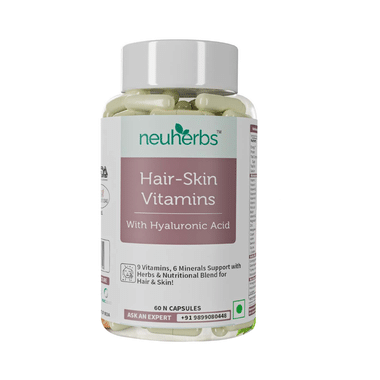 Neuherbs Hair-Skin Vitamins With Hyaluronic Acid | Capsule