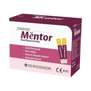 Standard Mentor Blood Glucose Test Strips (Only Strips)