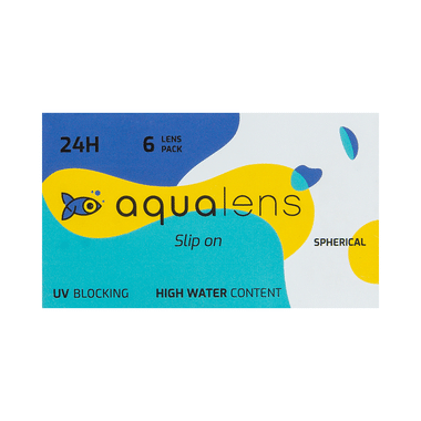 Aqualens 24H Contact Lens With High Water Content & UV Protection Optical Power -2.5 Transparent Spherical