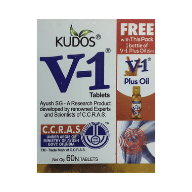 Kudos V-1 Tablet V1 Plus Oil 15ml Free